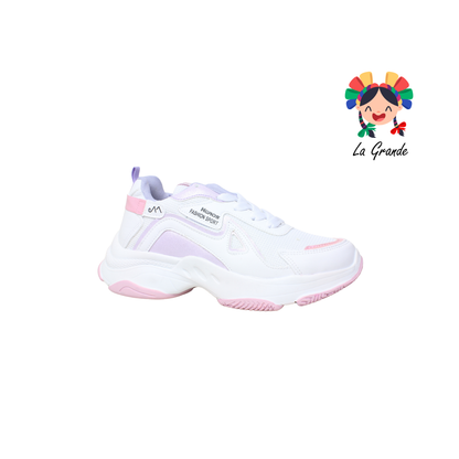 301 H-GROSS Bco Lila Rosa Tenis Deportivo para Dama