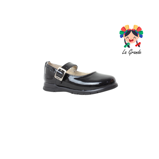 2295 DOGI Negro Charol Zapato Escolar para Niña