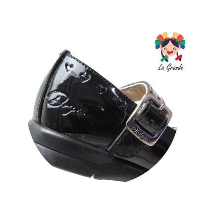 2295 DOGI Negro Charol Zapato Escolar para Niña
