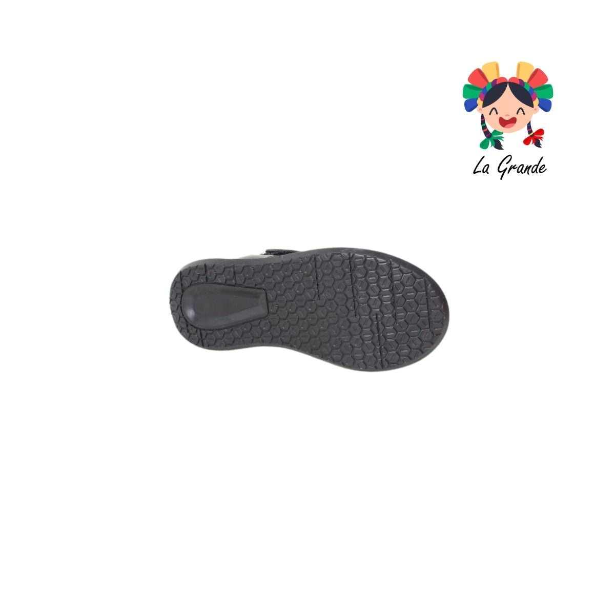 2296 DOMINIQ Negro Napa Zapato Escolar para Niña