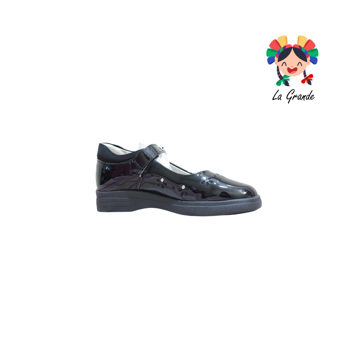 2730 MIA Negro Charol Zapato Escolar para Niña