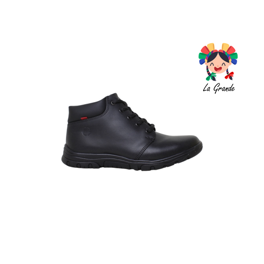23 CONFRATELLI Negro Piel Zapato Escolar para Niño y Joven