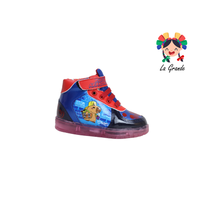 23031 CAPI ROJO ARANDANO Marino Rojo Tenis Casual con Luces Recargables para Niño