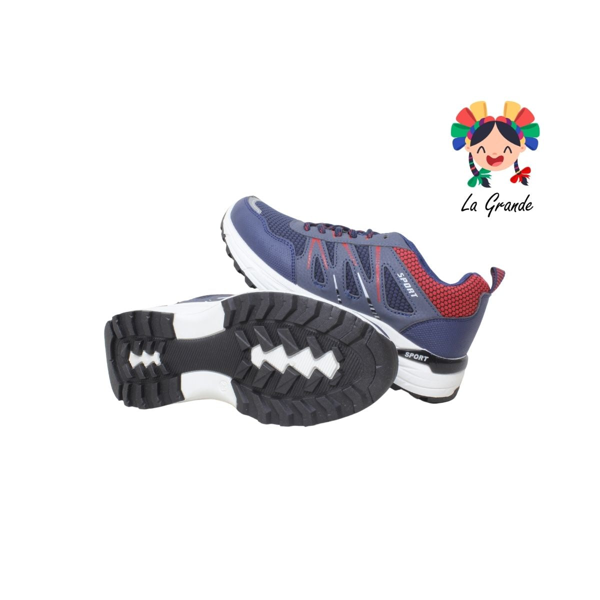 2307A-2B FOSUM Azul Rojo Tenis Deportivo para Dama, Joven y Caballero