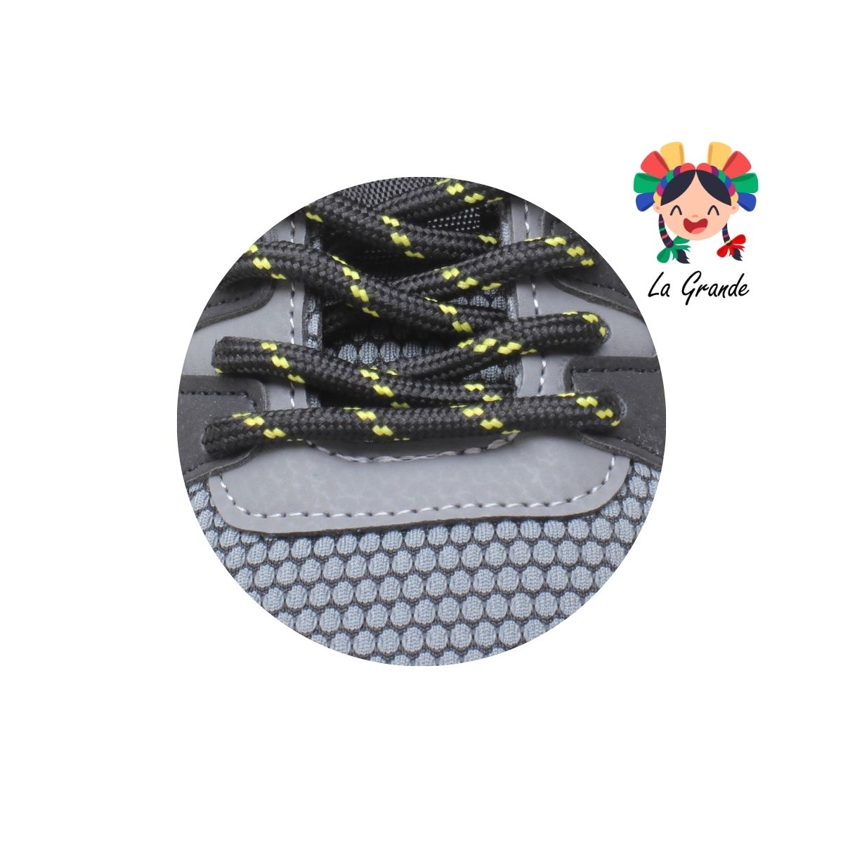 2307A-5C FOSUM Negro Amarillo Tenis tipo Running para Dama, Joven y Caballero