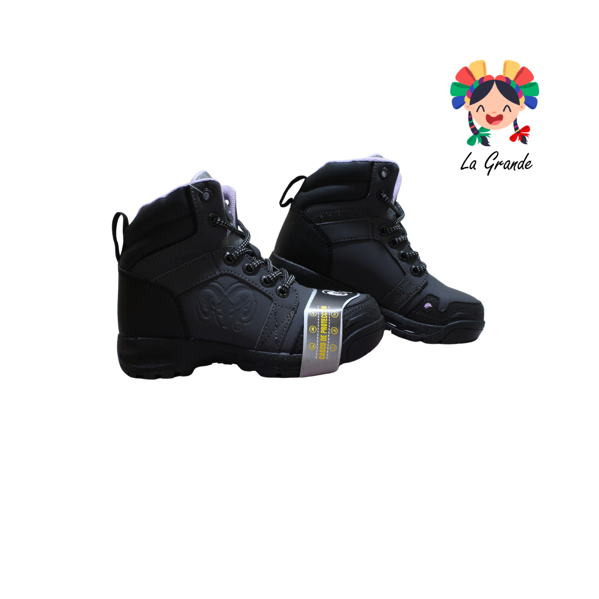 253 RAM Negro Lila Bota con Casco de Acero para Dama