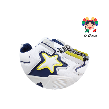 2316A-1C FOSUM Blanco Marino Sint Tenis Casual para Dama