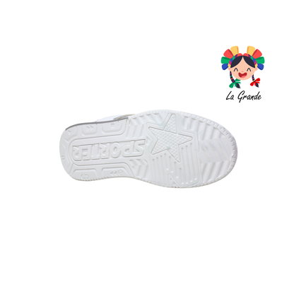 2316A-1F FOSUM Gris Blanco Sint Tenis Casual para Dama