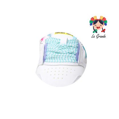 2316A-1C FOSUM Blanco Azul Sint Tenis Casual para Dama