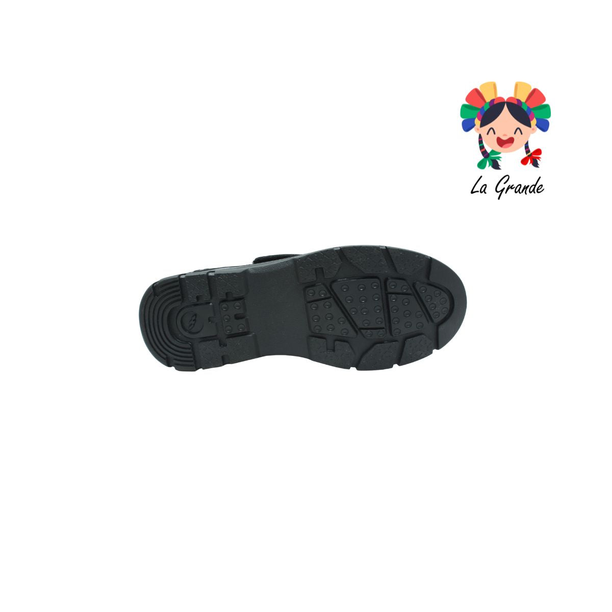 23302 YUYIN Negro Piel Zapato Escolar para Joven