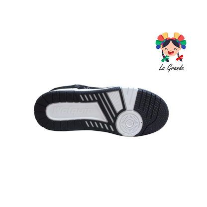 120 WALKQUIR Blanco Negro Tenis Casual para Caballero