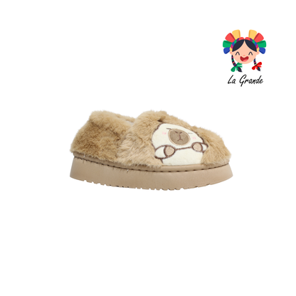 ZJM-00162 MT Multicolor Kapi Pantufla Afelpada para Niña y Niño