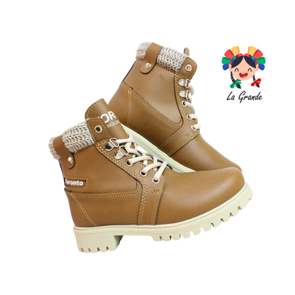 1150 TORONTO Camel Sueter Fresno Bota Casual Montaña para Dama