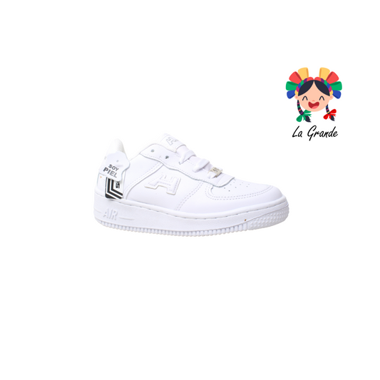 238 H-GROSS Blanco Blanco Tenis Escolar para Niña y Niño