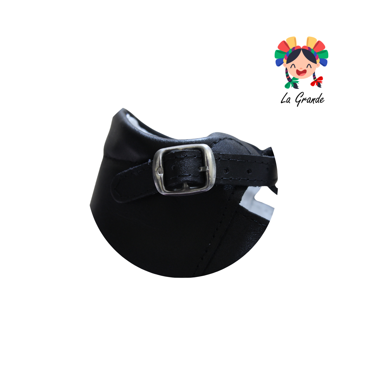 589 WIZZYZ Negro Piel Zapato Escolar para Niña