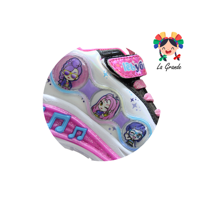 133 Huntri ON KIDS Bco Ngo Fiu Tenis Casual con Luz Led para Niña