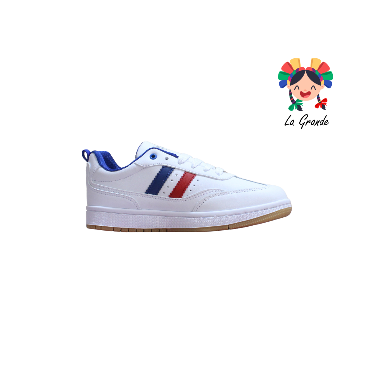 548 APT Bco Rey Rojo Tenis Casual para Dama y Joven