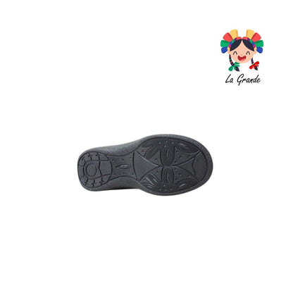 25-390 GG Negro Napa Zapato Escolar para Niña y Dama