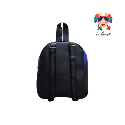 037 Ohana LUCCIANA Mochila Casual Animada En Color Ngo/Azul para Niña y Dama