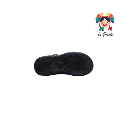 350 WIZZYZ Negro Charol Zapato Escolar para Niña