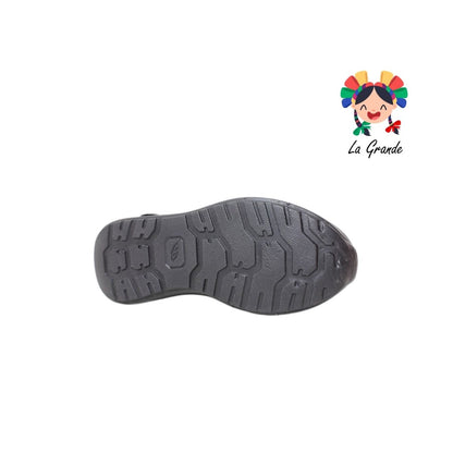 24342 YUYIN Negro Piel Zapato Escolar para Joven