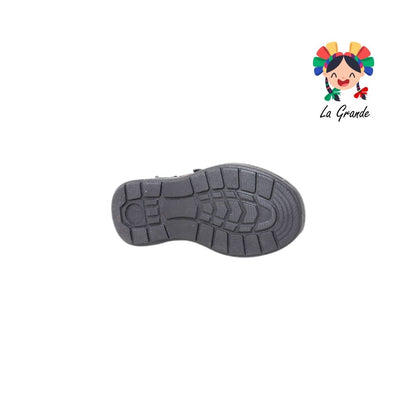 24352 YUYIN Negro Piel Zapato Escolar para Niño