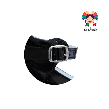 350 WIZZYZ Negro Charol Zapato Escolar para Niña