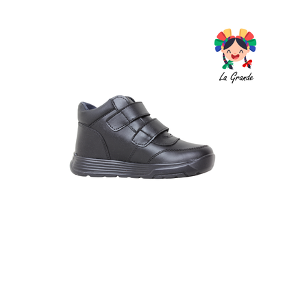 24421 YUYIN Negro Piel Zapato Escolar para Niño