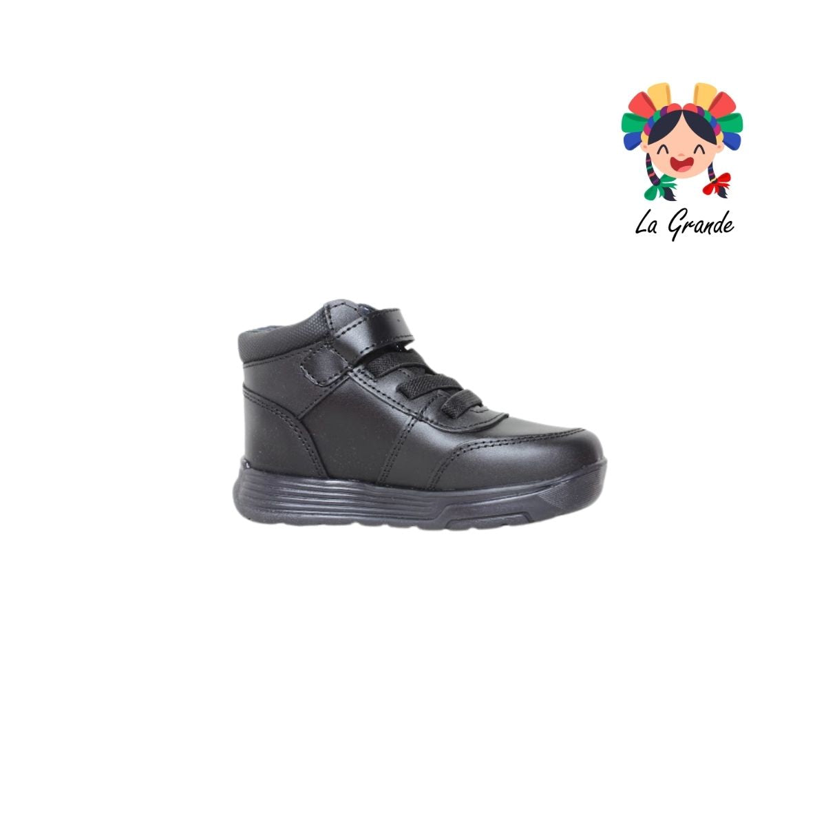 24422 YUYIN Negro Piel Zapato Escolar para Niño y Joven