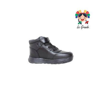 24422 YUYIN Negro Piel Zapato Escolar para Niño y Joven
