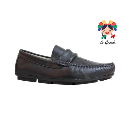 105 MIGUEL BECERRA Negro Piel Zapato Mocasín para Caballero