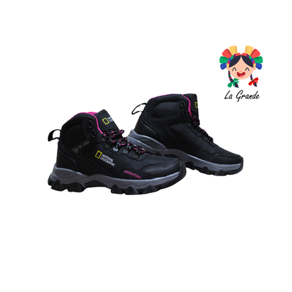 8211 NATIONAL GEOGRAPHIC Negro Fucsia Bota Montaña para Dama