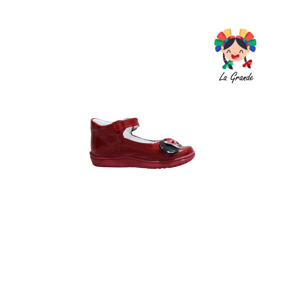 442 WIZZYZ Rojo Charol Ratón Clásico Zapato Casual Para Niña