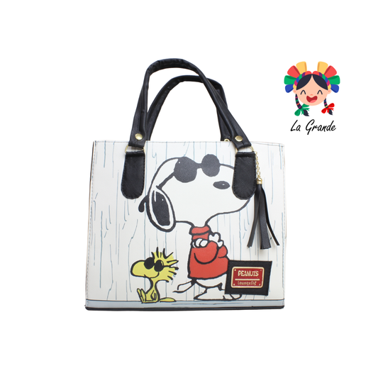 061 Bolsa Blanco Snoop Tipo Cajita Casual para Dama