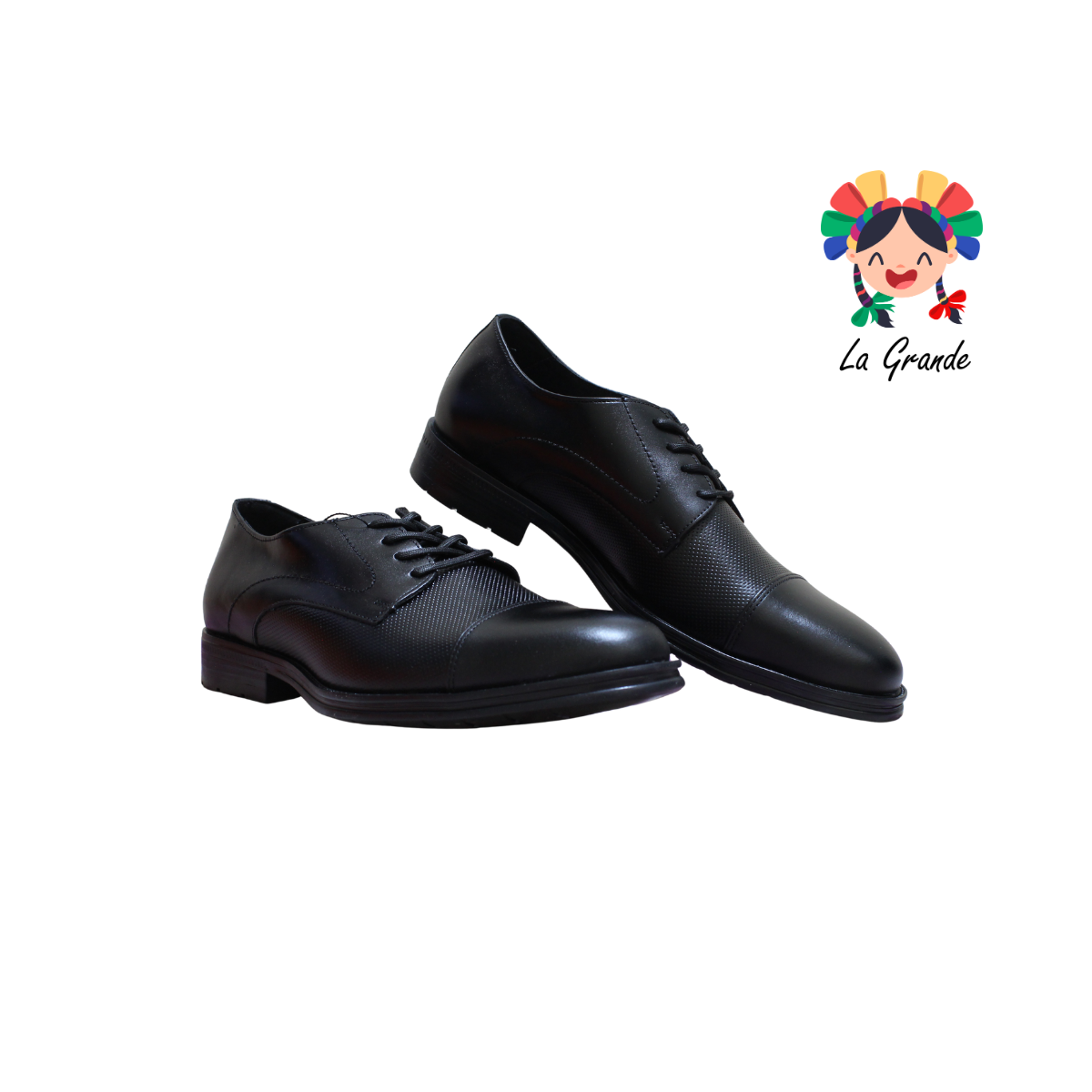 7680 MARISCAL Negro Piel Zapato para Caballero