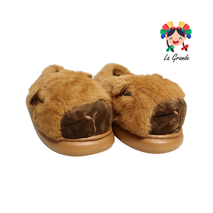 A-5038 ZXXG Multicolor Capibara Pantufla Afelpada para Dama y Joven