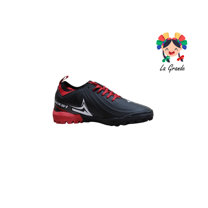 1280 MAYCKERS Negro Rojo Sint Tenis de Fútbol Rápido para Joven y Caballero