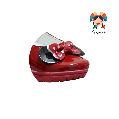 442 WIZZYZ Rojo Charol Ratón Clásico Zapato Casual Para Niña