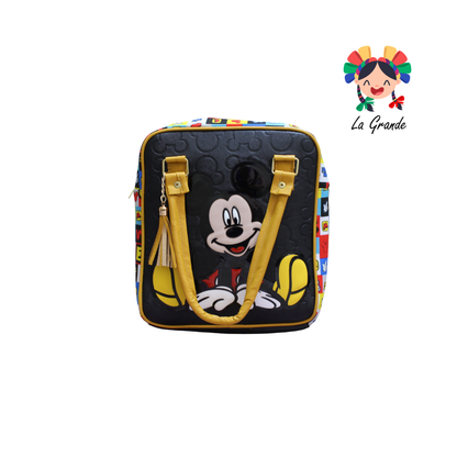031 Ratón   LUCCIANA Mochila Casual Animada En Color Ngo/Amarillo para Niña y Dama