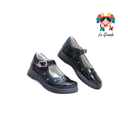 2730 MIA Negro Charol Zapato Escolar para Niña