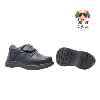 25-250 GG Negro Napa Zapato Escolar para Niño