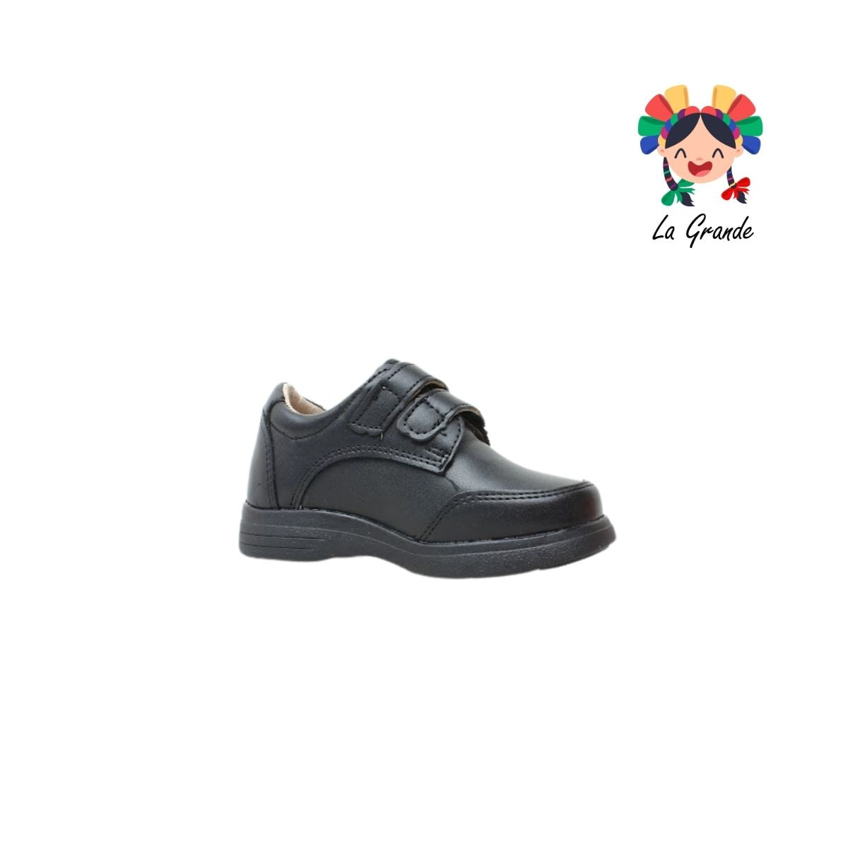 25-250 GG Negro Napa Zapato Escolar para Niño