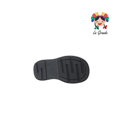 25-250 GG Negro Napa Zapato Escolar para Niño