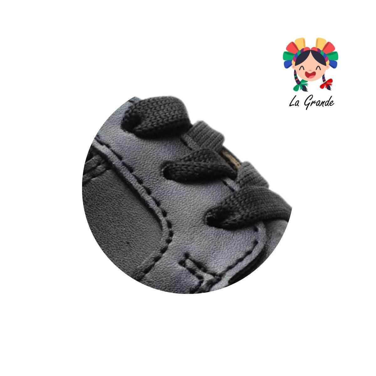 25-251 GG Negro Napa Zapato Escolar para Niño