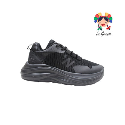 S15 NEW LINE Negro Negro Tipo Deportivo para Dama, Joven y Caballero