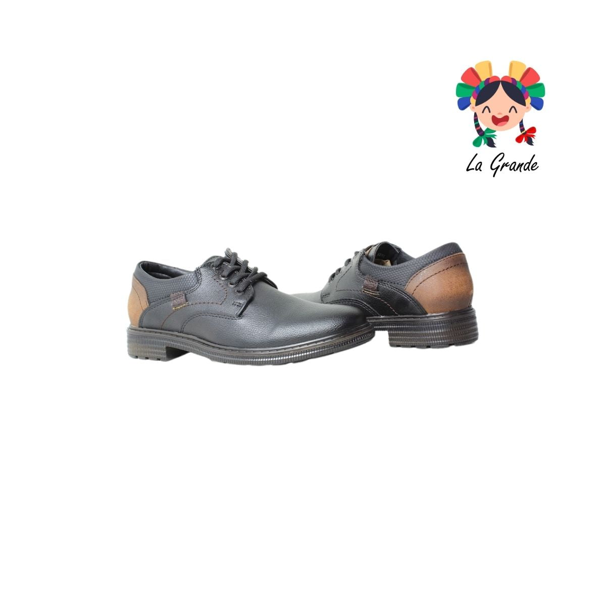 6203 CUSTOM Negro Camel Afrika Zapato Casual para Joven
