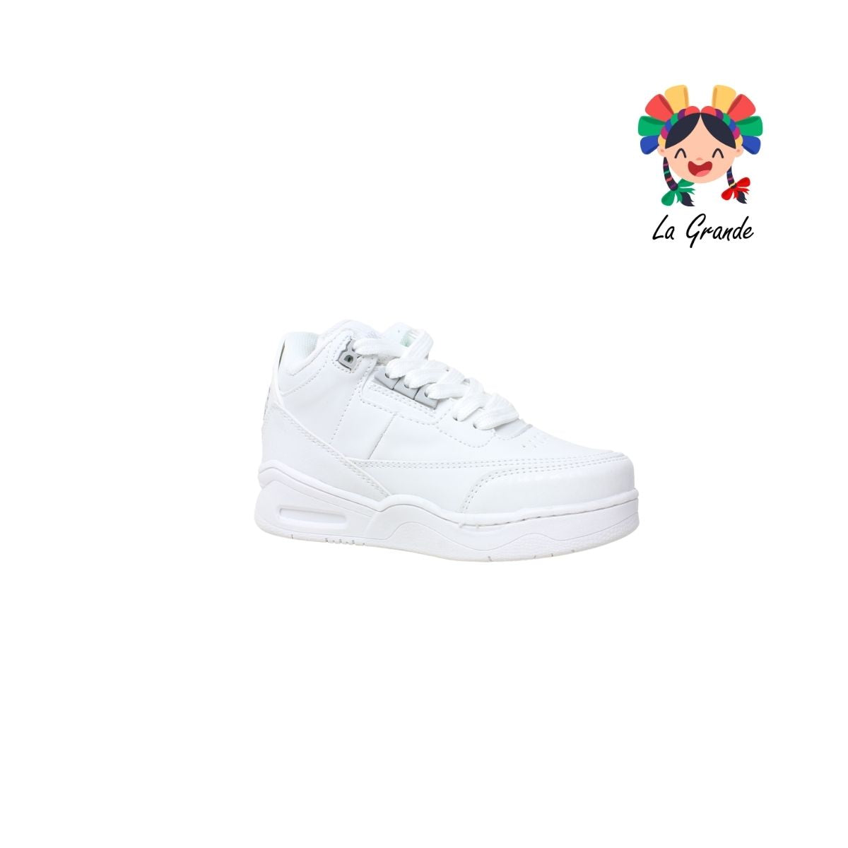 250 WALKQUIR Blanco Blanco Sintético Tenis Casual Urban para Niño y Niña