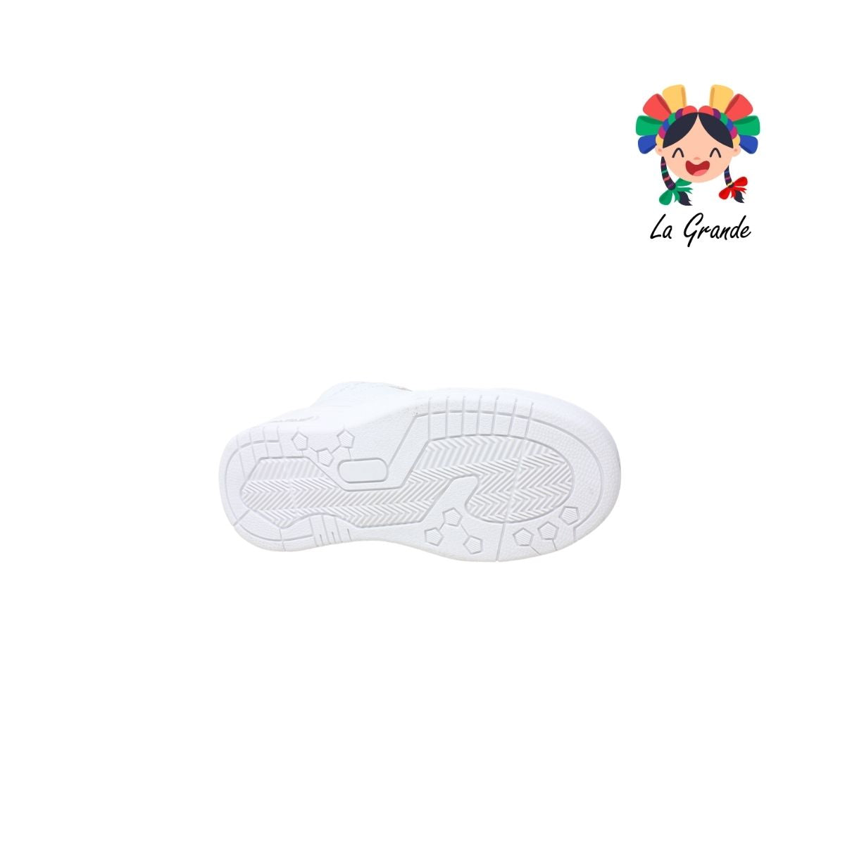 250 WALKQUIR Blanco Blanco Sintético Tenis Casual Urban para Niño y Niña
