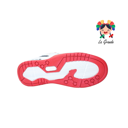 250 WALKQUIR Bco Mno Rojo Sintético Tenis Casual para Caballero