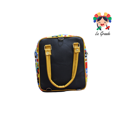 031 Ratón   LUCCIANA Mochila Casual Animada En Color Ngo/Amarillo para Niña y Dama